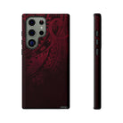 Eternal Ember Tough Samsung Galaxy Case Detail View - Hawaiian Red Tribal Polynesian Design Close Up - The Local Banyan