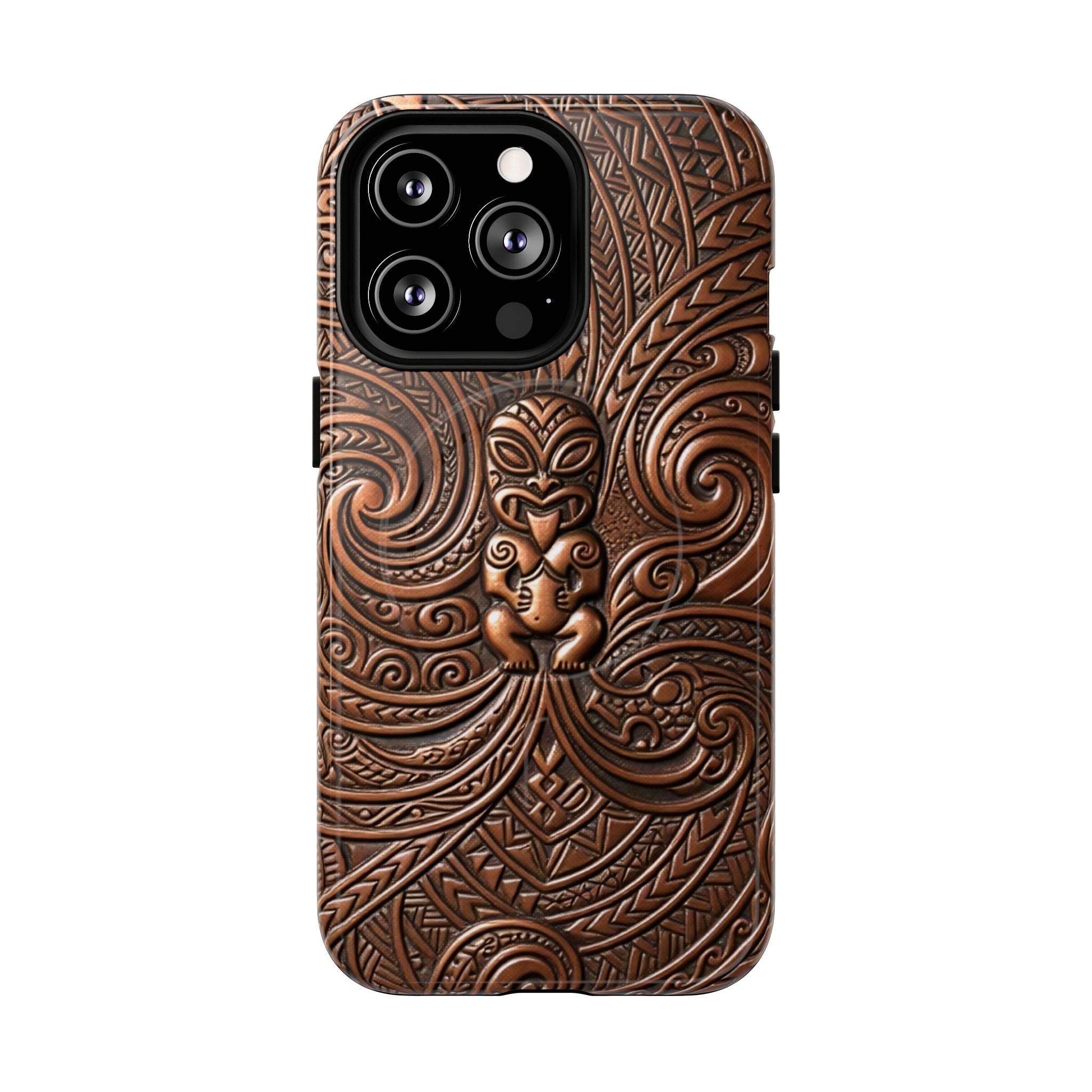 Paa Guardian MagSafe iPhone Case Side View - Dual Layer Drop Protection Hawaiian Phone Case - The Local Banyan