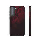 Eternal Ember Tough Samsung Galaxy Case Samsung Galaxy S21 FE Glossy - Hawaiian Red Tribal Polynesian Design - The Local Banyan