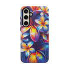 Sunset Ink Tough Samsung Galaxy Case Detail View - Hawaiian Plumeria Street Art Graffiti Tropical Design Close Up - The Local Banyan