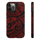 Island Tribal Red Tough Case for iPhone Phone Case Printify iPhone 12 Pro Max Matte