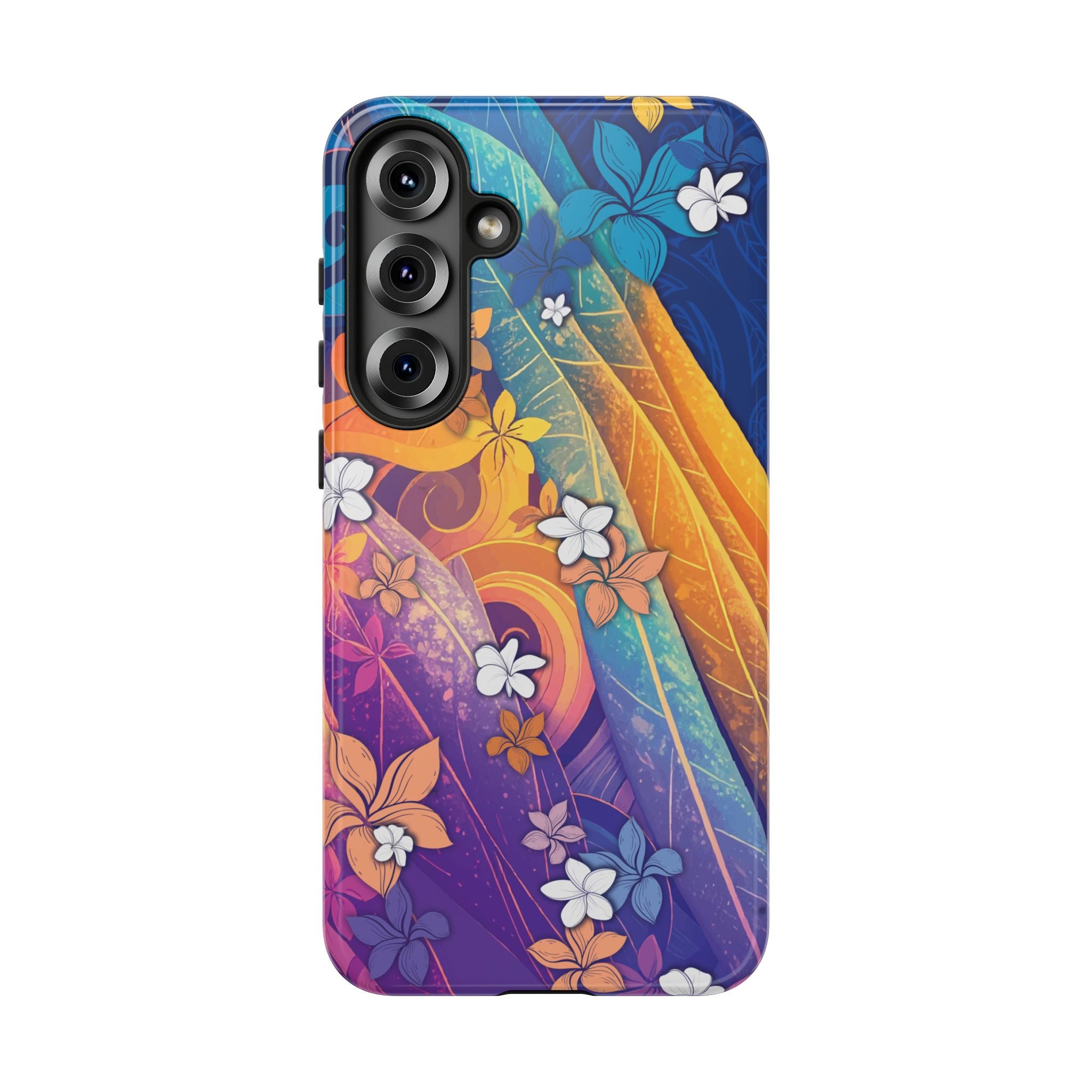 Mauna Sunrise Tough Samsung Galaxy Case Side View - Dual Layer Drop Protection Hawaiian Phone Case - The Local Banyan