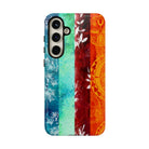 Island Vibes Tough Samsung Galaxy Case Detail View - Hawaiian Colorful Tropical Floral Design Close Up - The Local Banyan