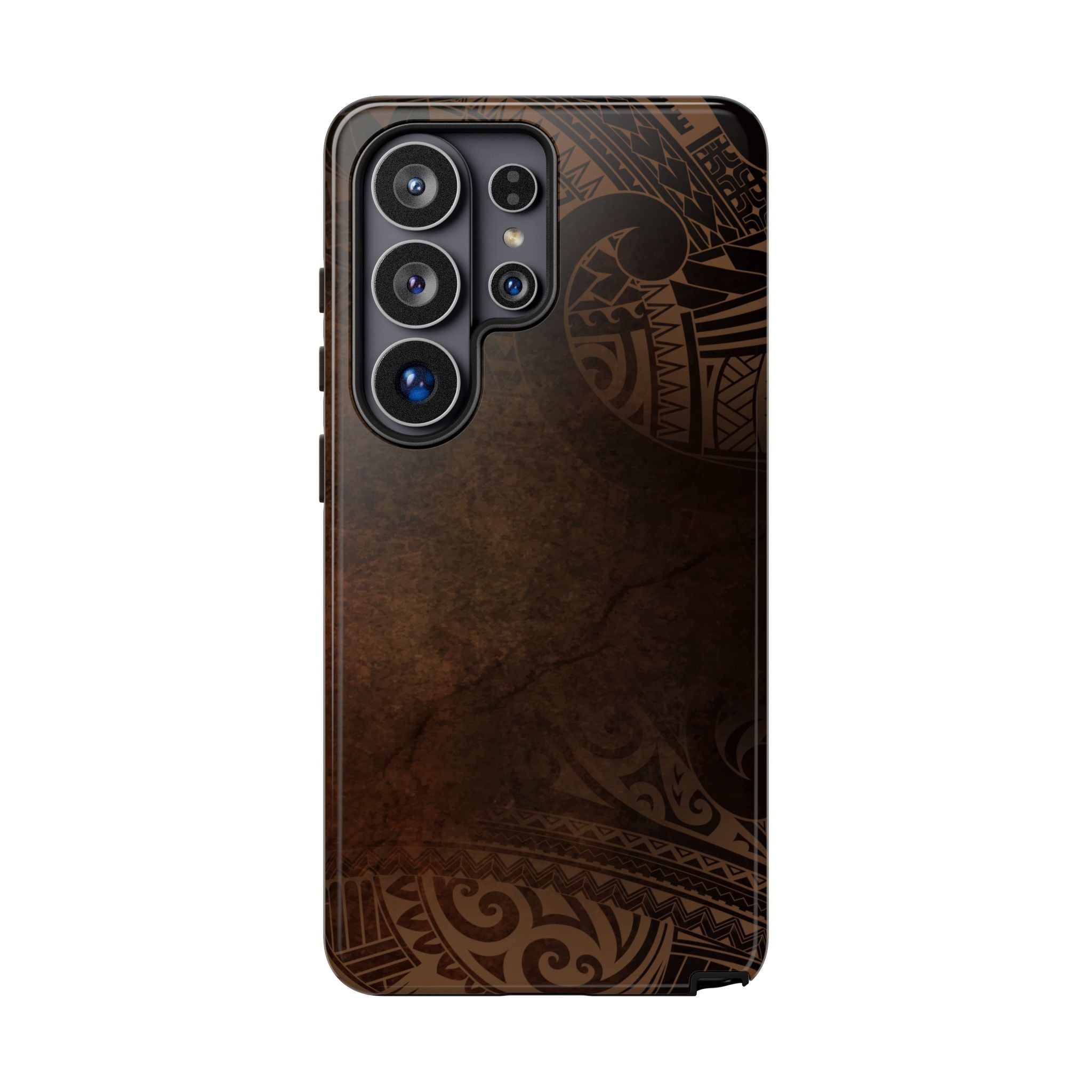 Aloha Aina Tough Samsung Galaxy Case Samsung Galaxy S26 Ultra Glossy - Hawaiian Earth Tone Polynesian Tribal Design - The Local Banyan
