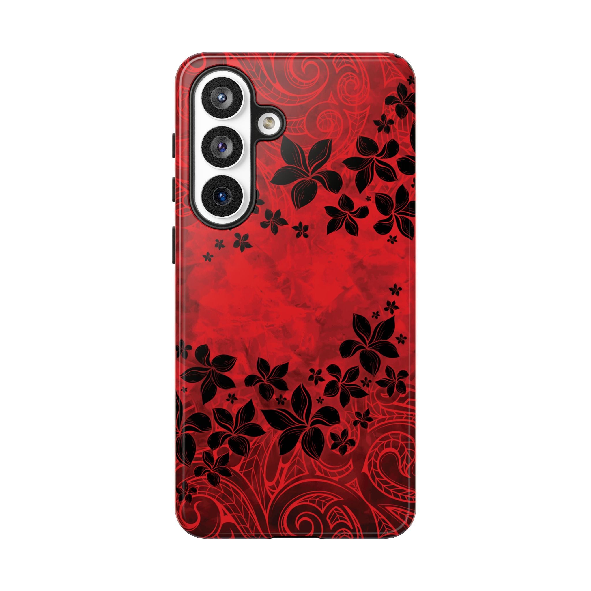 Keahi Pua Tough Samsung Galaxy Case Side View - Dual Layer Drop Protection Hawaiian Phone Case - The Local Banyan
