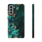 Aloha Whispers Tough Samsung Galaxy Case Samsung Galaxy S21 Matte - Hawaiian Abstract Green Floral Polynesian Design - The Local Banyan