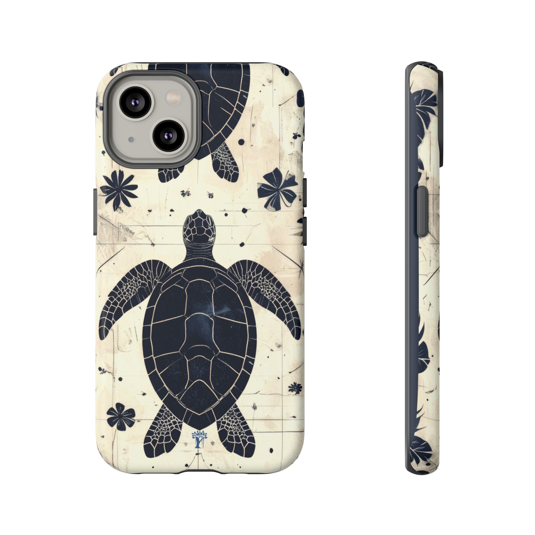 Tapa Keʻa Honu Tough Case for iPhone iPhone 14 Matte The Local Banyan