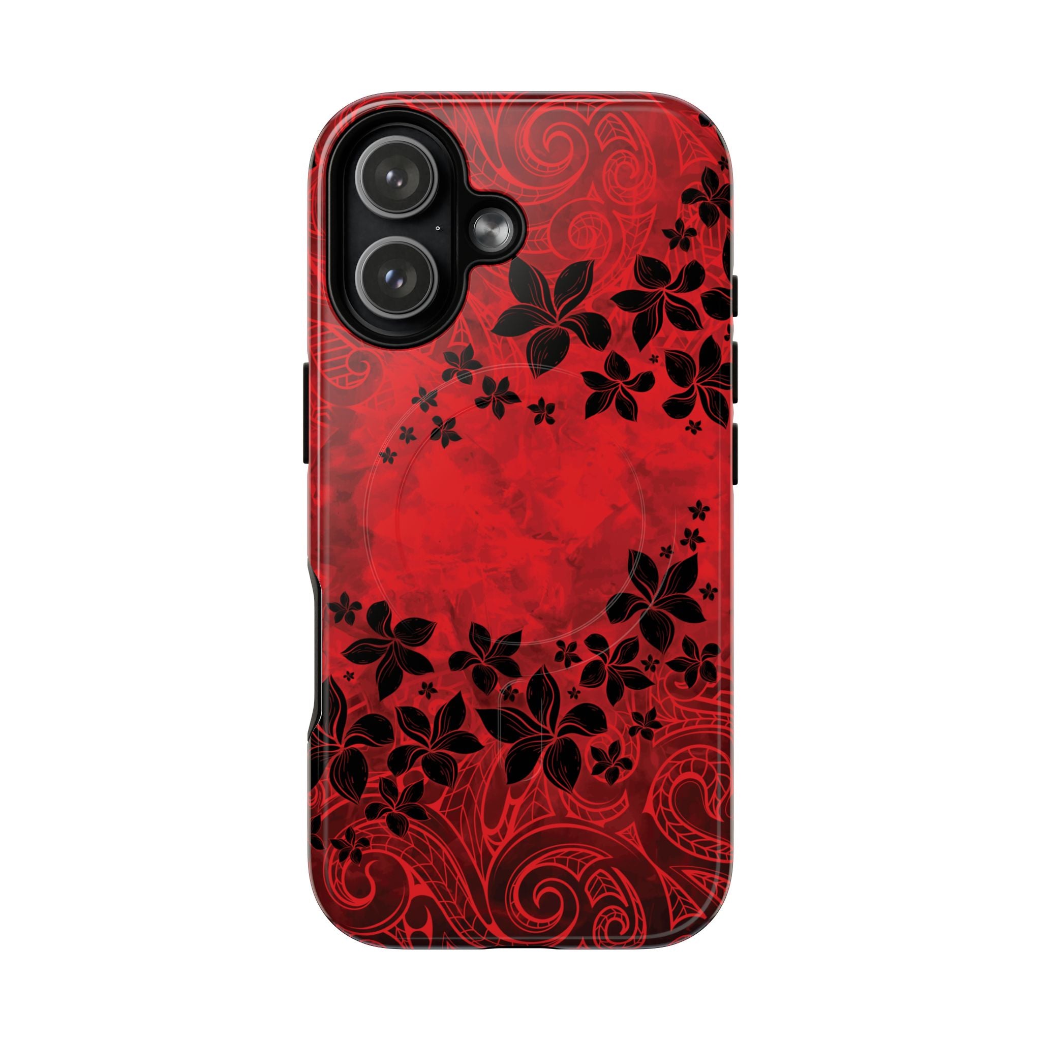 Keahi Pua MagSafe iPhone Case Side View - Dual Layer Drop Protection Hawaiian Phone Case - The Local Banyan