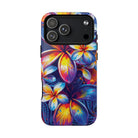 Sunset Ink MagSafe iPhone Case iPhone 17 Pro Max Glossy - Hawaiian Plumeria Street Art Graffiti Tropical Design - The Local Banyan
