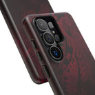 Eternal Ember Tough Samsung Galaxy Case Detail View - Hawaiian Red Tribal Polynesian Design Close Up - The Local Banyan