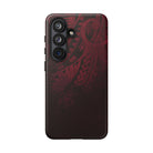 Eternal Ember Tough Samsung Galaxy Case Detail View - Hawaiian Red Tribal Polynesian Design Close Up - The Local Banyan