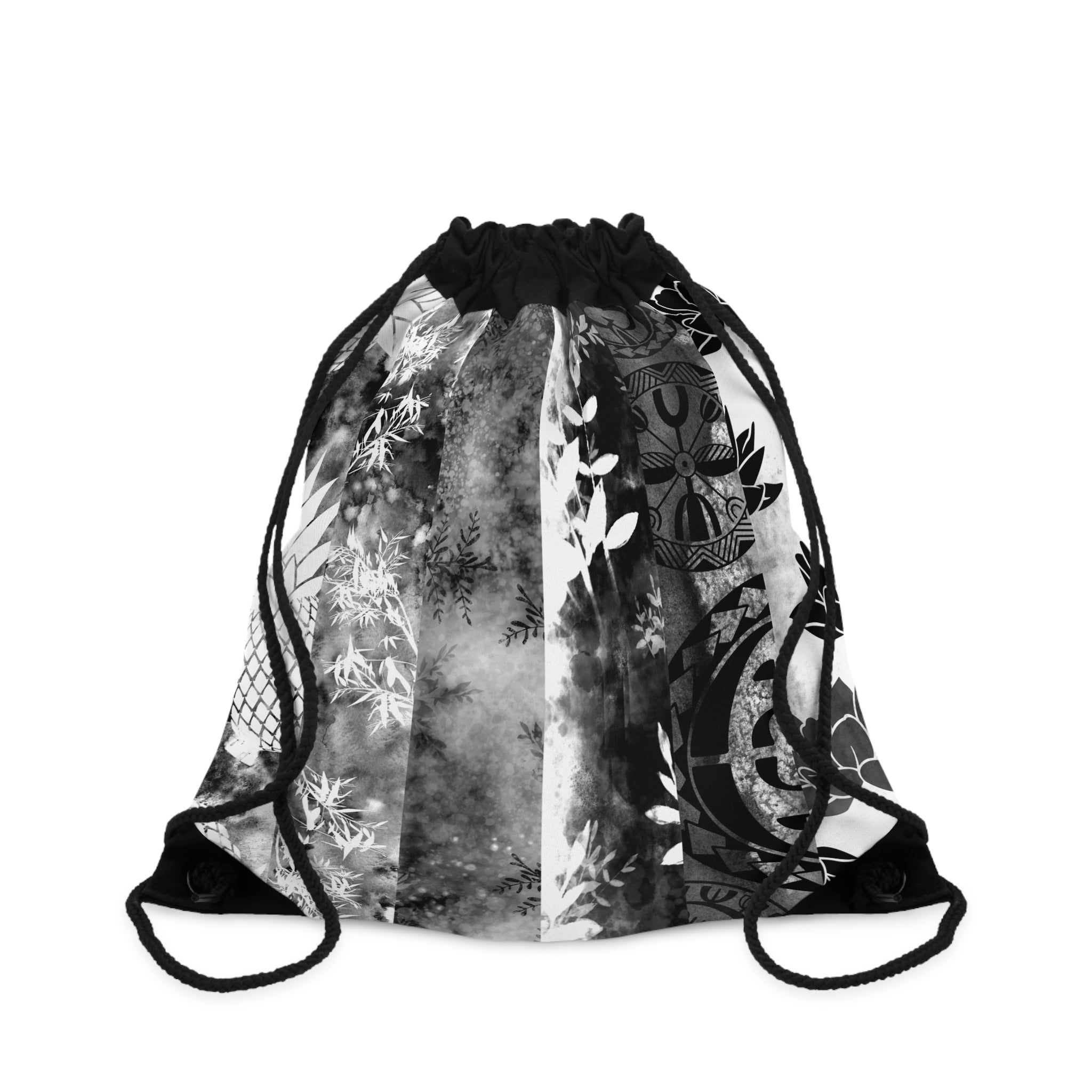Monochrome Oasis Drawstring Cinch Bag Backpack The Local Banyan