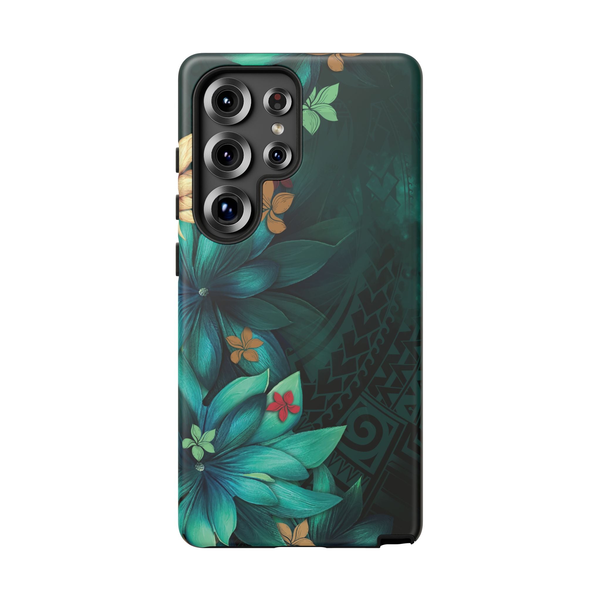 Aloha Whispers Tough Samsung Galaxy Case Side View - Dual Layer Drop Protection Hawaiian Phone Case - The Local Banyan