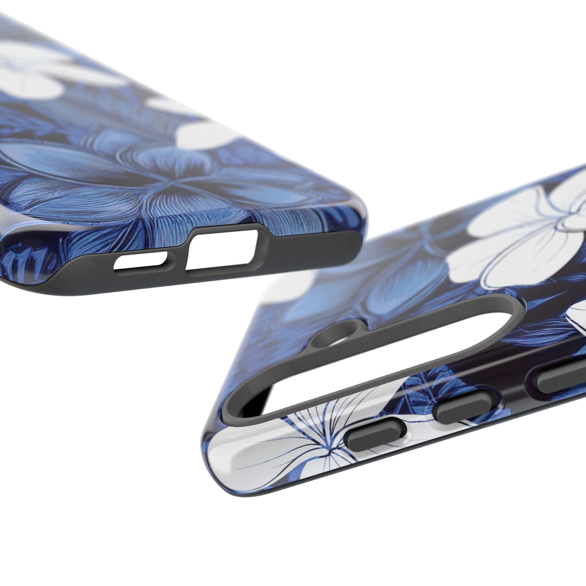 Eternal Blue Plumeria Tough Case for Samsung Galaxy Phone Case The Local Banyan