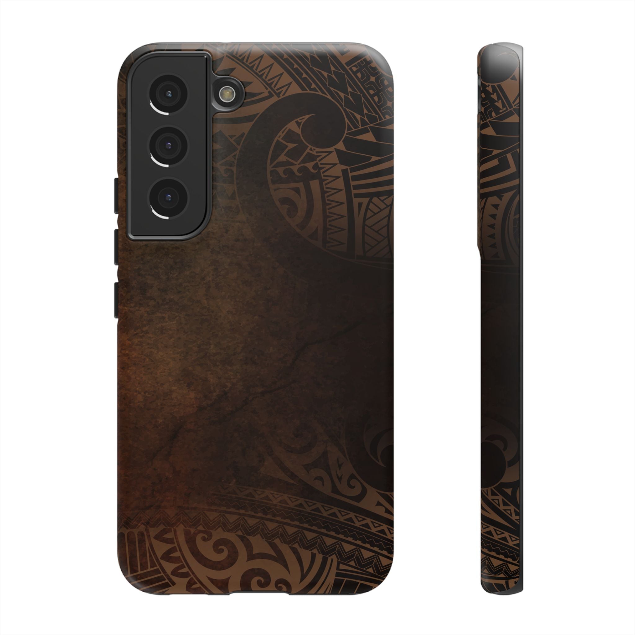 Aloha Aina Tough Samsung Galaxy Case Samsung Galaxy S22 Matte - Hawaiian Earth Tone Polynesian Tribal Design - The Local Banyan