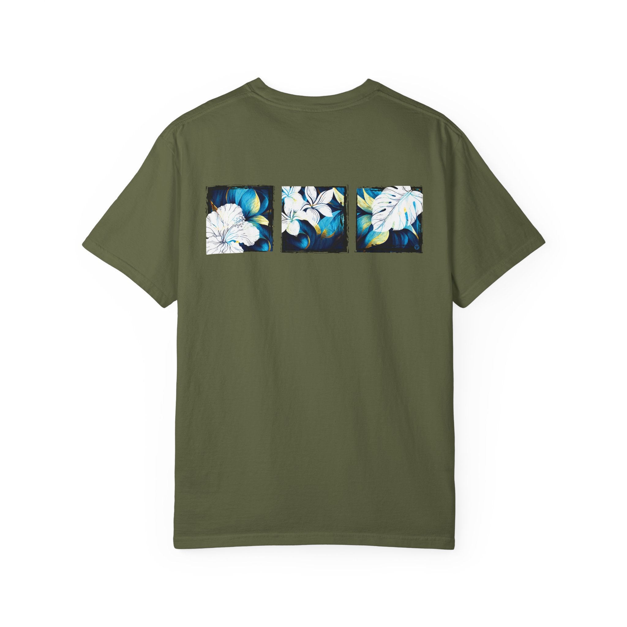 Coastal Bloom Garment Dyed Tee Red S The Local Banyan
