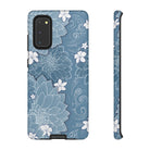 Pua La Tough Samsung Galaxy Case Samsung Galaxy S20 Matte - Hawaiian Golden Hibiscus Sun Flower Sapphire Design - The Local Banyan