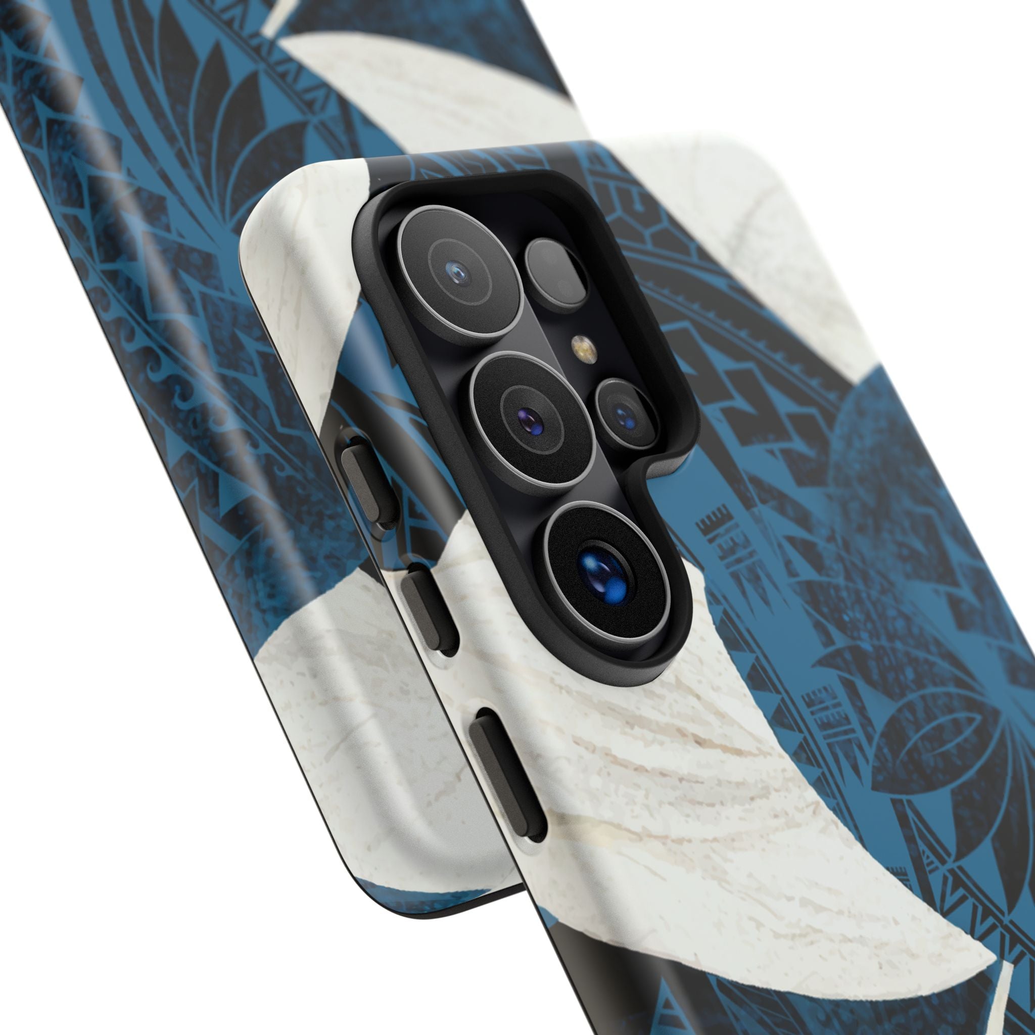Hana Breeze Tough Samsung Galaxy Case Side View - Dual Layer Drop Protection Hawaiian Phone Case - The Local Banyan