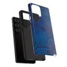 Kai Legacy Tough Samsung Galaxy Case Detail View - Hawaiian Ocean Blue Polynesian Tribal Design Close Up - The Local Banyan