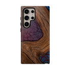 Rooted Tough Samsung Galaxy Case Detail View - Hawaiian Koa Wood Island Strength Tribal Design Close Up - The Local Banyan