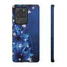 Hoku Pua Tough Samsung Galaxy Case Samsung Galaxy S20 Ultra Matte - Hawaiian Blue Star Flower Polynesian Design - The Local Banyan