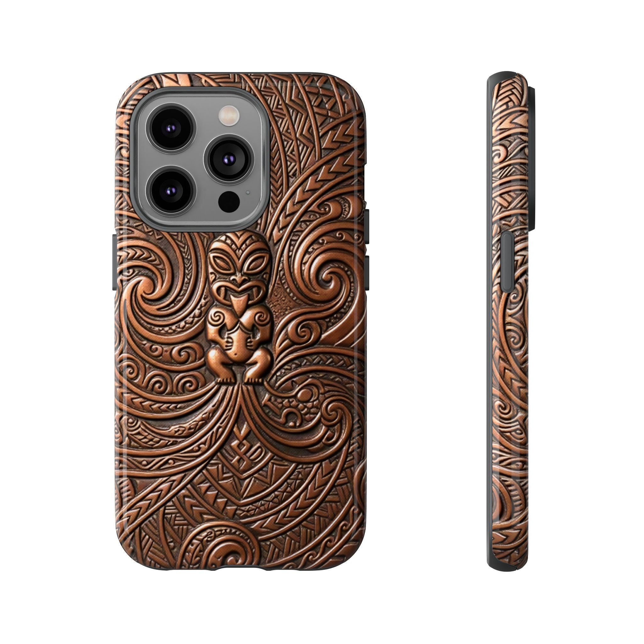 Paa Guardian Tough iPhone Case Side View - Dual Layer Drop Protection Hawaiian Phone Case - The Local Banyan