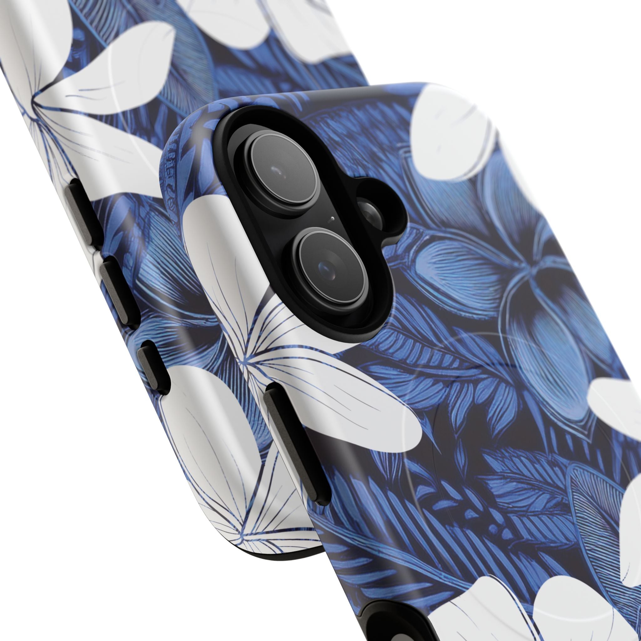 Eternal Blue Plumeria Magnetic Case for iPhone Phone Case The Local Banyan