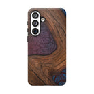 Woman holding Rooted Tough Samsung Galaxy Case - Hawaiian Koa Wood Island Strength Tribal Design - The Local Banyan