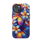 Sunset Ink MagSafe iPhone Case iPhone 15 Glossy - Hawaiian Plumeria Street Art Graffiti Tropical Design - The Local Banyan