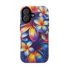 Sunset Ink MagSafe iPhone Case iPhone 17 Matte - Hawaiian Plumeria Street Art Graffiti Tropical Design - The Local Banyan