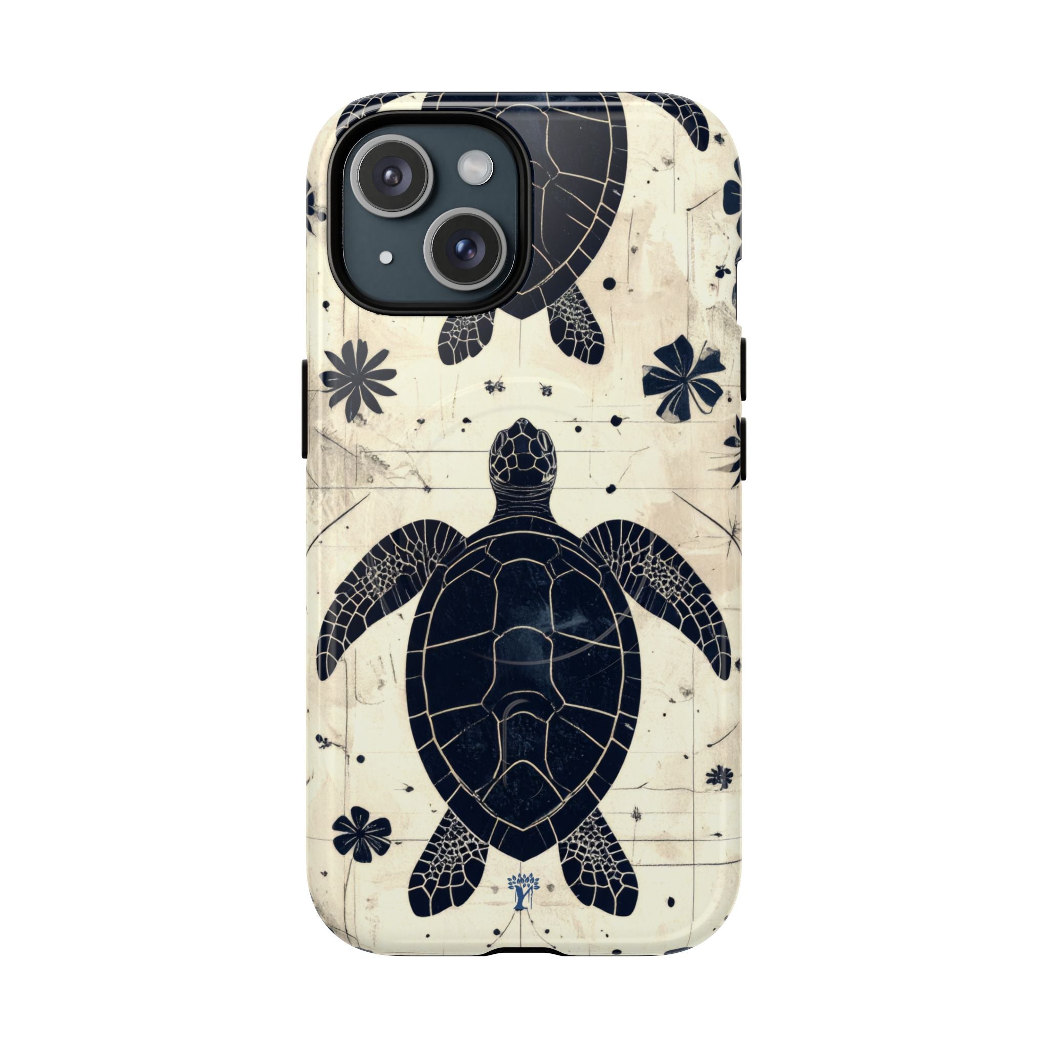 Tapa Keʻa Honu Magnetic Case for iPhone iPhone 15 Glossy The Local Banyan
