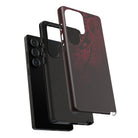 Eternal Ember Tough Samsung Galaxy Case Detail View - Hawaiian Red Tribal Polynesian Design Close Up - The Local Banyan