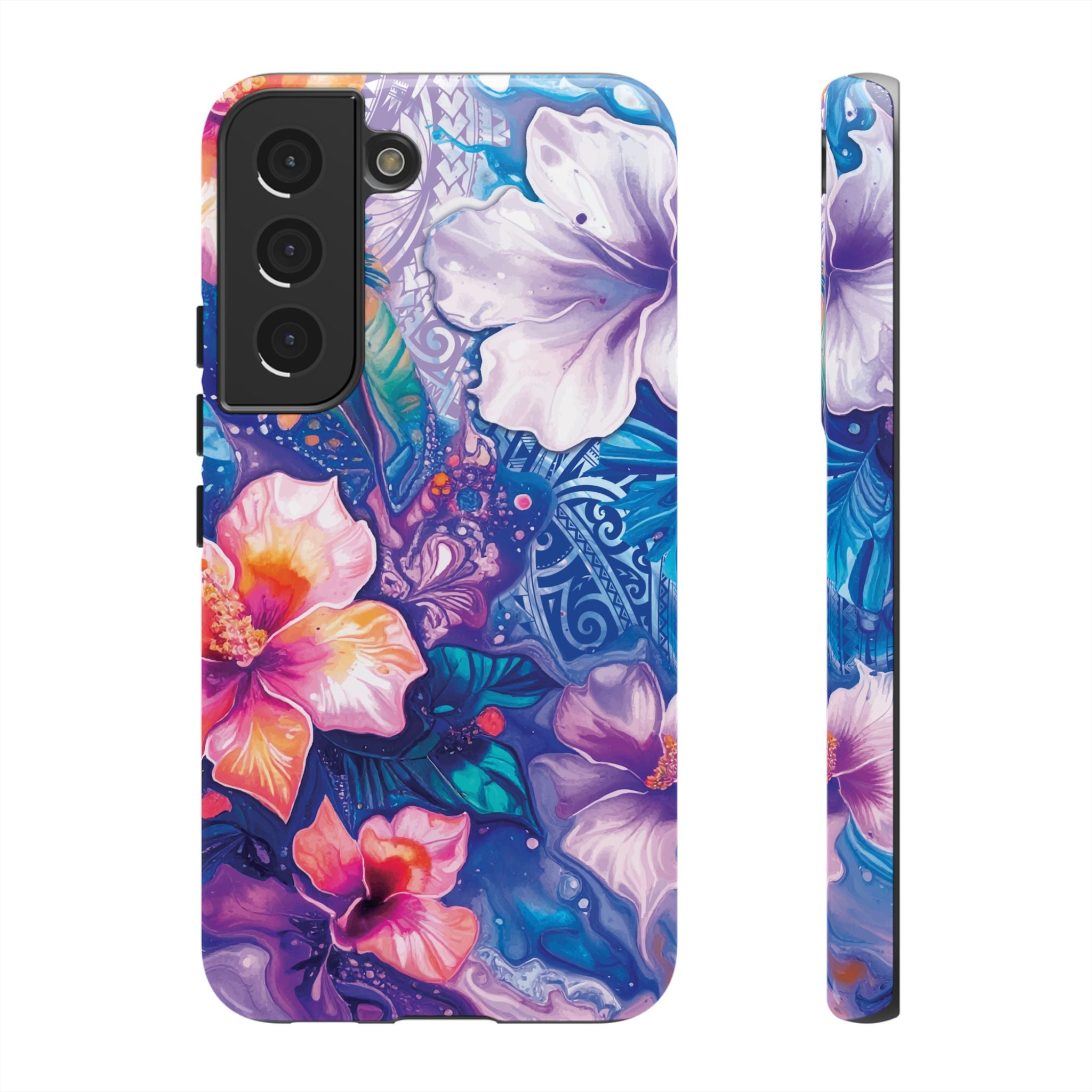 Aloha Wai Tough Samsung Galaxy Case Samsung Galaxy S22 Glossy - Hawaiian Aloha Tropical Floral Design - The Local Banyan