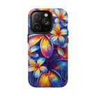Sunset Ink MagSafe iPhone Case iPhone 14 Pro Glossy - Hawaiian Plumeria Street Art Graffiti Tropical Design - The Local Banyan