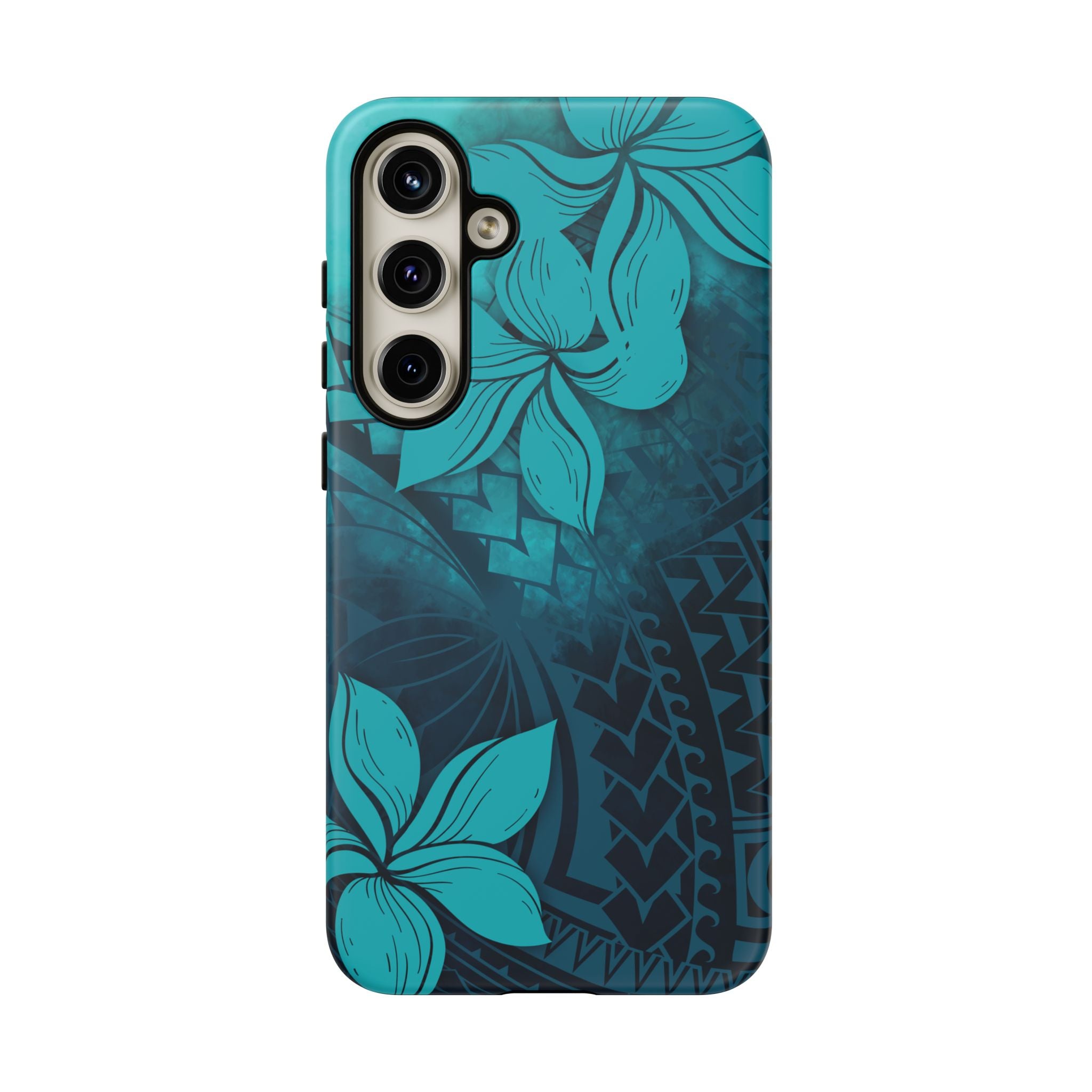 Moana Bloom Tough Samsung Galaxy Case Side View - Dual Layer Drop Protection Hawaiian Phone Case - The Local Banyan