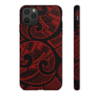 Island Tribal Red Tough Case for iPhone Phone Case The Local Banyan