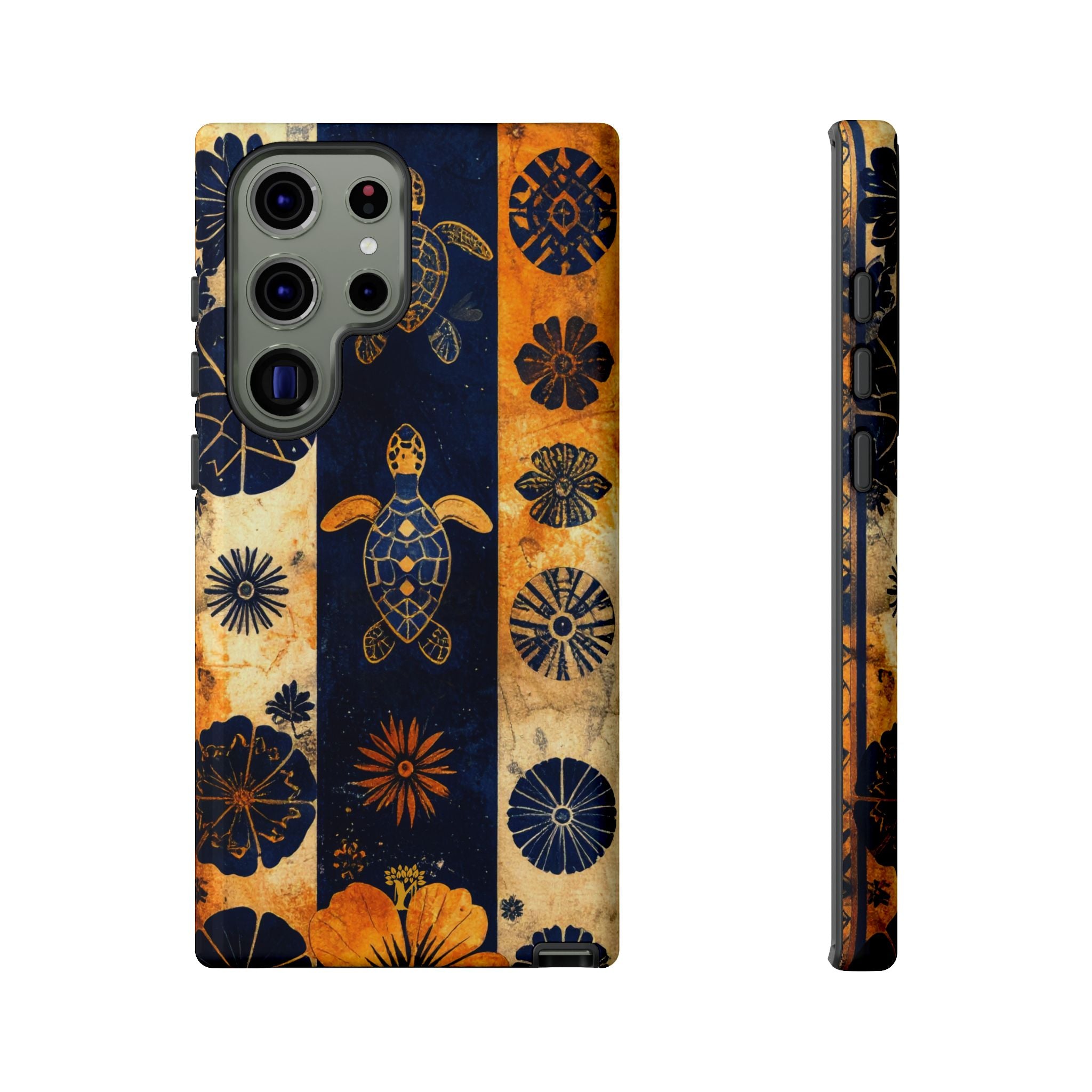 Tapa Pua Lehua Honu Tough Case for Samsung Galaxy Samsung Galaxy S23 Ultra Glossy The Local Banyan