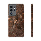 Paa Guardian Tough Samsung Galaxy Case Samsung Galaxy S21 Ultra Glossy - Hawaiian Copper Carved Tiki Polynesian Design - The Local Banyan