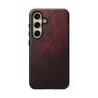 Eternal Ember Tough Samsung Galaxy Case Detail View - Hawaiian Red Tribal Polynesian Design Close Up - The Local Banyan