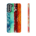 Island Vibes Tough Samsung Galaxy Case Samsung Galaxy S21 Plus Glossy - Hawaiian Colorful Tropical Floral Design - The Local Banyan