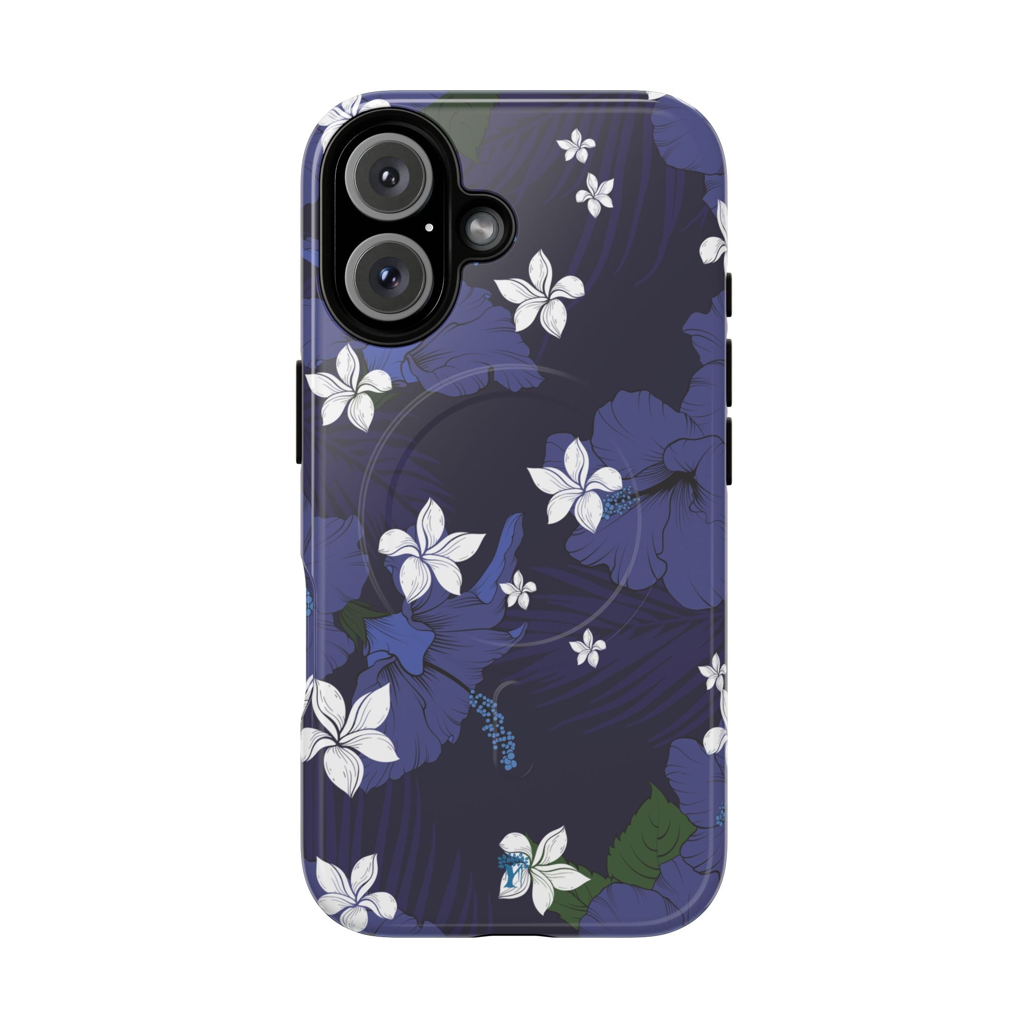 Vintage Blue Magnetic Tough Case for iPhone iPhone 16 Glossy The Local Banyan