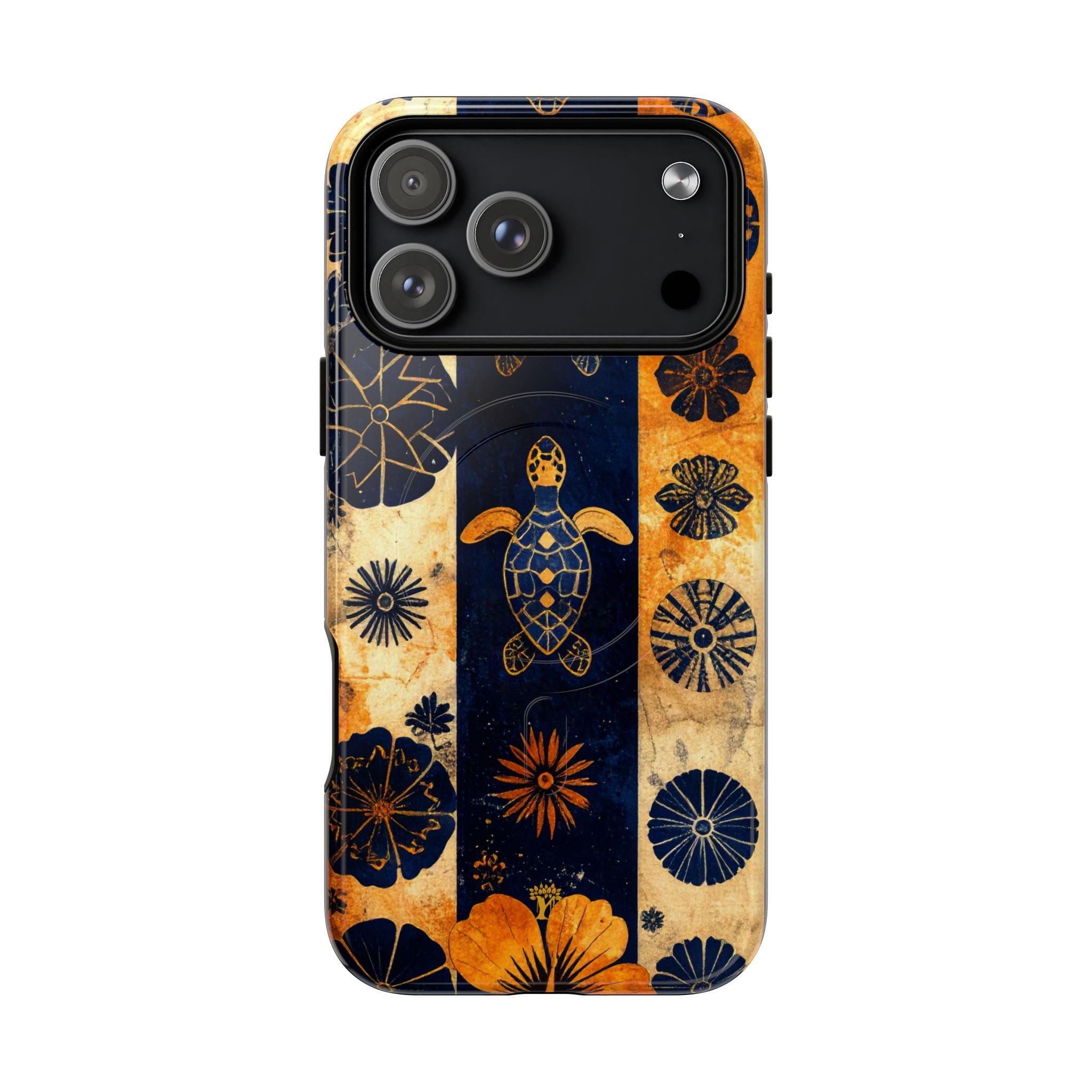 Tapa Pua Lehua Honu Magnetic Case for iPhone iPhone 18 Pro Max Glossy The Local Banyan