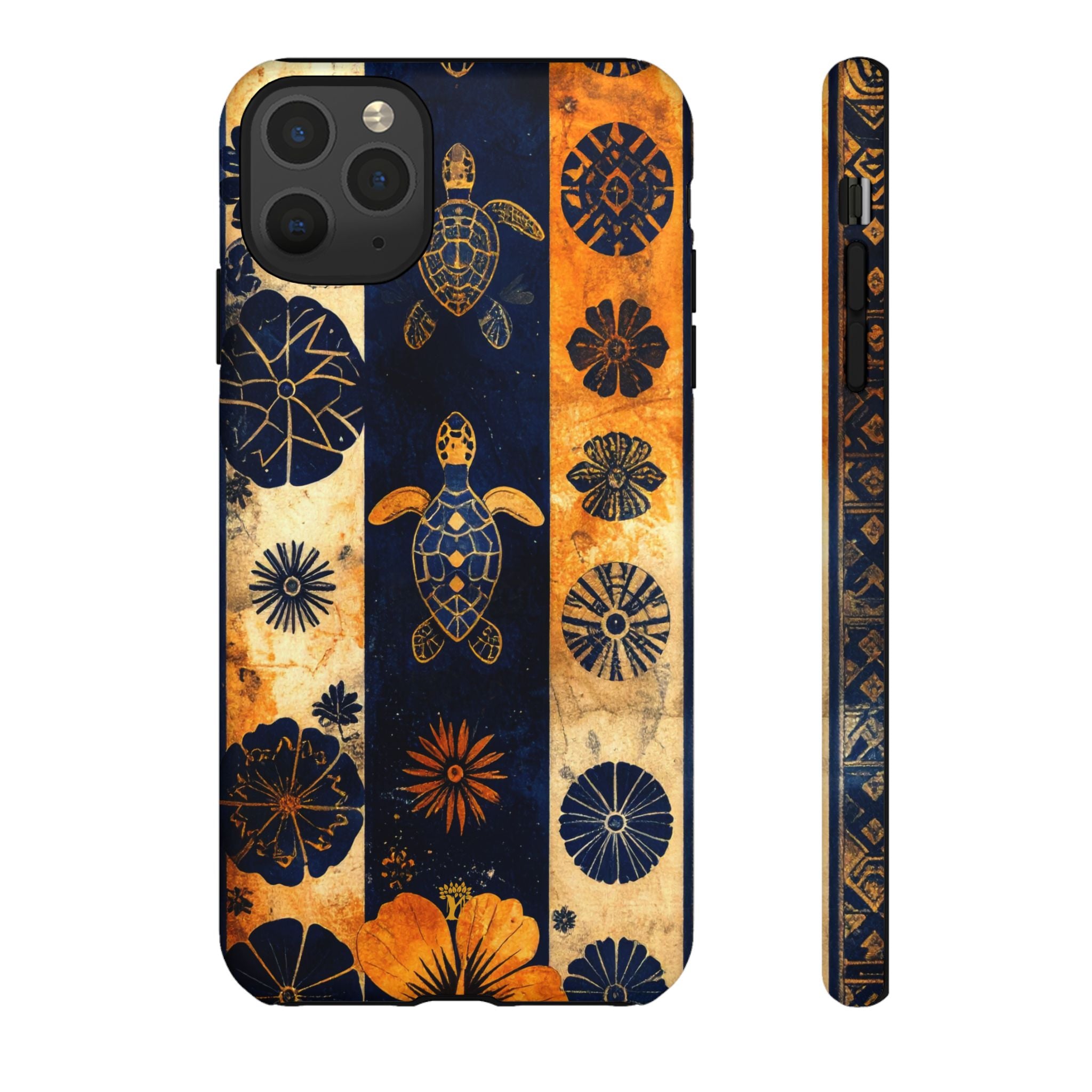 Tapa Pua Lehua Honu Tough Case for iPhone iPhone 11 Pro Max Matte The Local Banyan