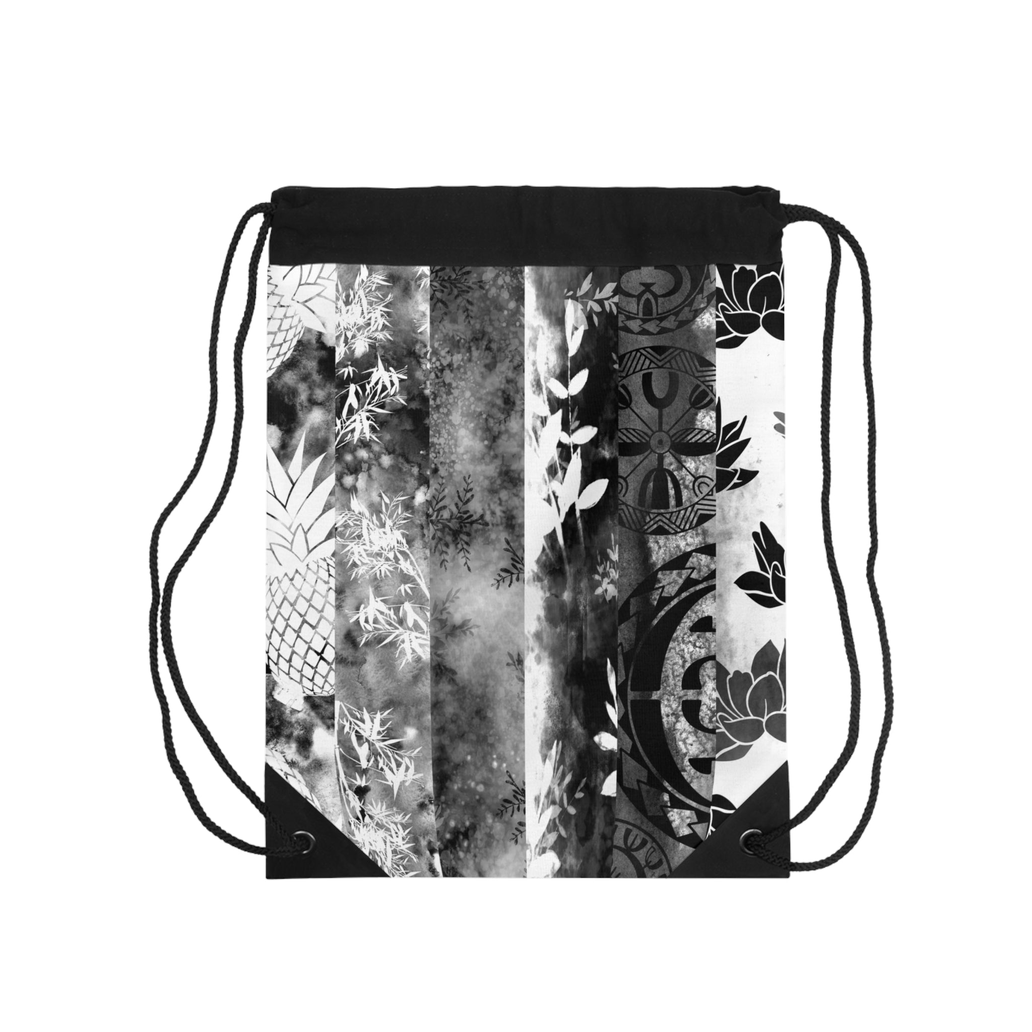 Monochrome Oasis Drawstring Cinch Bag Backpack The Local Banyan One size