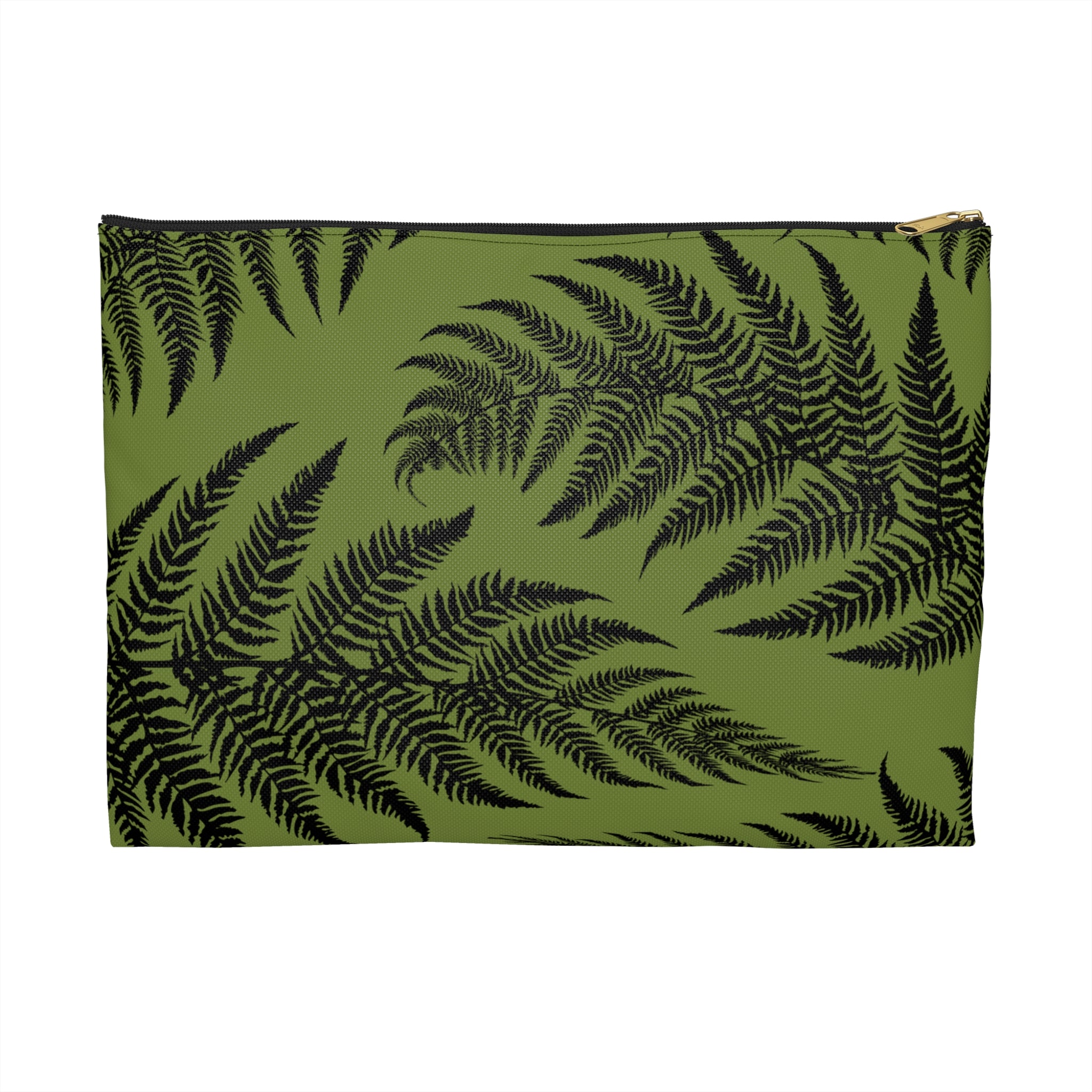 Black Fern Travel Pouch Bag Pouches The Local Banyan Large Black zipper
