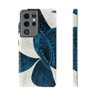 Hana Breeze Tough Samsung Galaxy Case Samsung Galaxy S21 Ultra Glossy - Hawaiian Blue Plumeria Polynesian Botanical Design - The Local Banyan