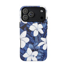 Eternal Blue Plumeria MagSafe Compatible Case for iPhone iPhone 17 Pro Max Matte The Local Banyan