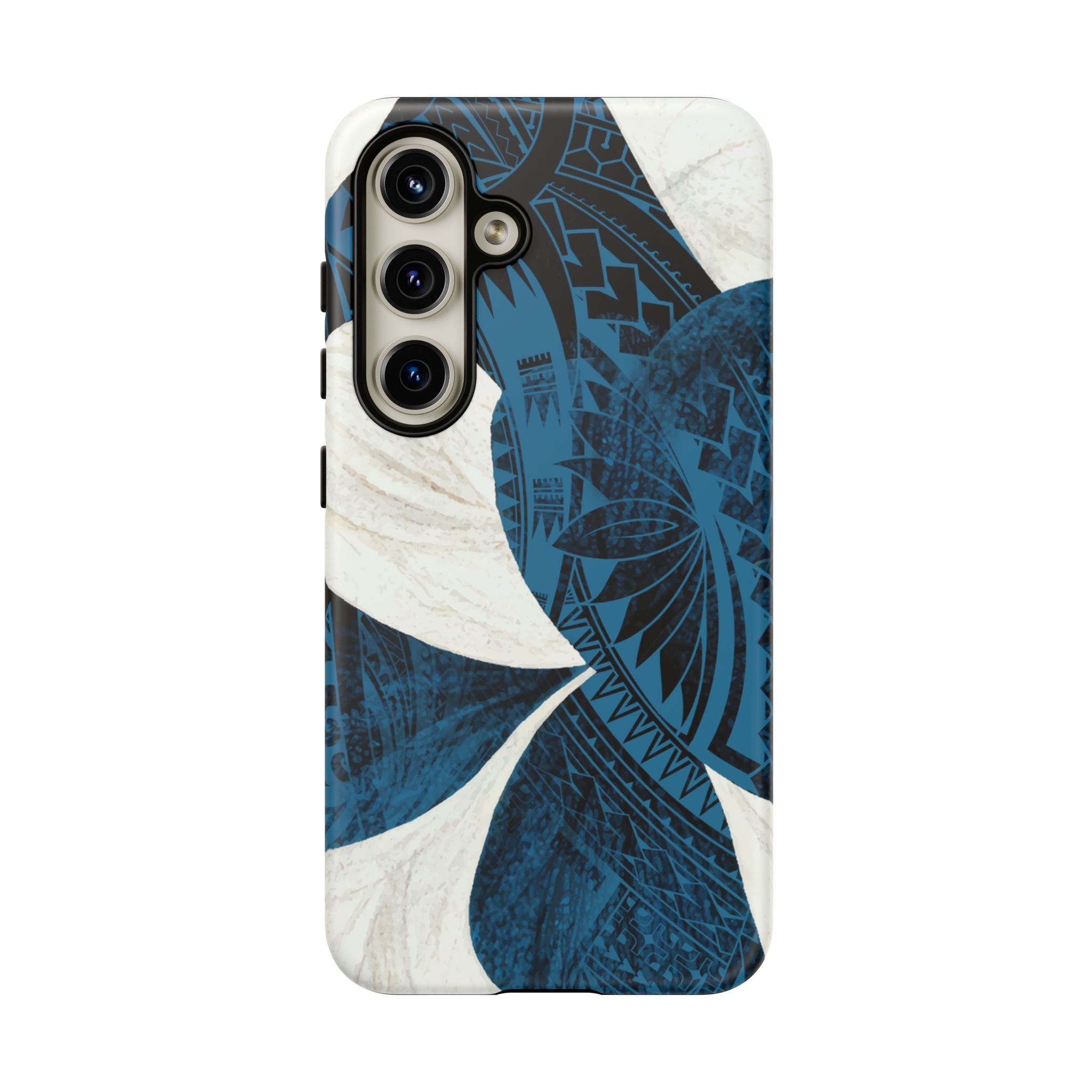 Hana Breeze Tough Samsung Galaxy Case Side View - Dual Layer Drop Protection Hawaiian Phone Case - The Local Banyan