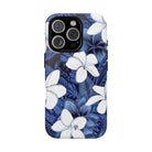 Eternal Blue Plumeria MagSafe Compatible Case for iPhone iPhone 16 Pro Glossy The Local Banyan