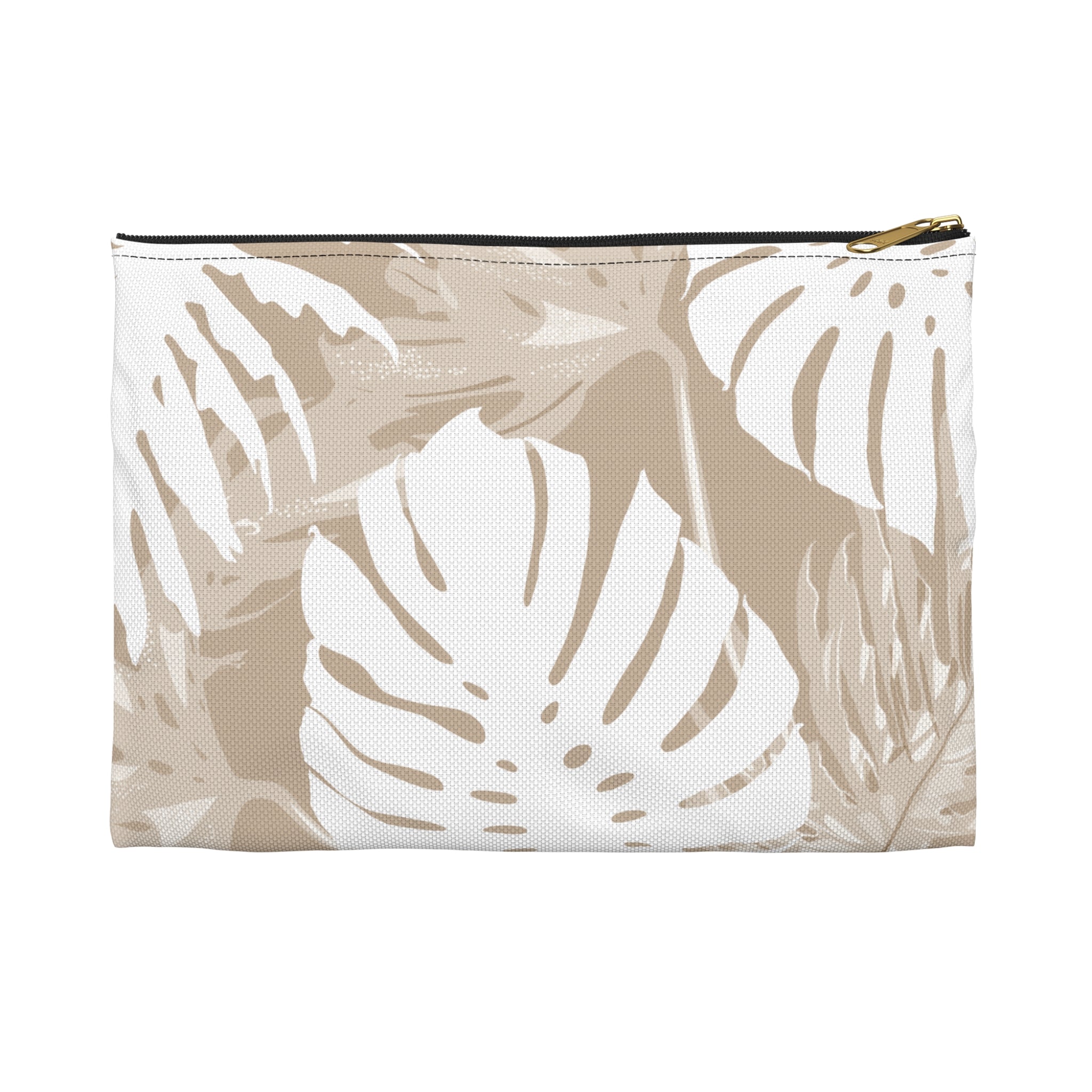 Exotic Monstera Travel Bag Pouches The Local Banyan Small Black zipper